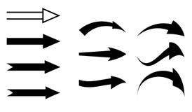Black arrows - vector set of elements