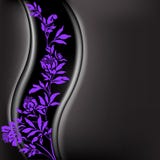 Black Background With Lilac Branch Stock Photos