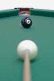 Black ball is being aimed