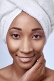 Black beauty model in studio Royalty Free Stock Photos Black beauty model in studio Royalty Free Stock Photos