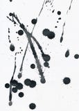 Black blobs on watercolor paper Stock Images Black blobs on watercolor paper Stock Images