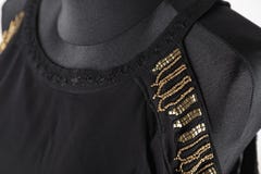 Black blouse close-up royalty free stock images Black blouse close-up royalty free stock images