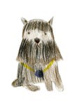 Black and brown dog Miniature Schnauzer with medal on white ba Royalty Free Stock Photos Black and brown dog Miniature Schnauzer with medal on white ba Royalty Free Stock Photos