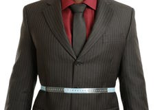 Black Business Man Wearing A Measuring Tape Royalty Free Stock Images Black Business Man Wearing A Measuring Tape Royalty Free Stock Images