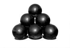 Black Cannonballs Stacked royalty free stock photo Black Cannonballs Stacked royalty free stock photo