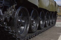 Black caterpillar tank summer daylight on asphalt stock photo Black caterpillar tank summer daylight on asphalt stock photo