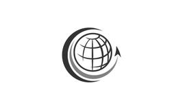Travel logo with globe and arrow. royalty free illustration Travel logo with globe and arrow. royalty free illustration