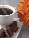 Black Coffee And Chocolate Stock Images