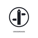 black crossroads isolated vector icon. simple element illustration from traffic signs concept vector icons. crossroads editable royalty free illustration black crossroads isolated vector icon. simple element illustration from traffic signs concept vector icons. crossroads editable royalty free illustration