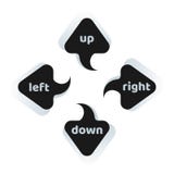 The arrows indicate the direction to the right, left, up, down. Black flat arrows Pointers Set stock illustration The arrows indicate the direction to the right, left, up, down. Black flat arrows Pointers Set stock illustration