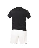 Black football shirt with white shorts royalty free stock image Black football shirt with white shorts royalty free stock image