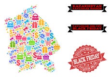 Black Friday Composition of Mosaic Map of Pavlodar Region and Distress Seal vector illustration Black Friday Composition of Mosaic Map of Pavlodar Region and Distress Seal vector illustration