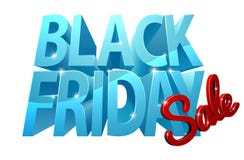 Black Friday Sale 3D tecken vektor illustrationer Black Friday Sale 3D tecken vektor illustrationer