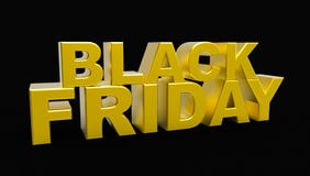 Black Friday sprzedaży 3D ilustracja Ilustracji Black Friday sprzedaży 3D ilustracja Ilustracji