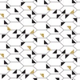 Black and glitter gold triangles mesh seamless vector pattern. vector illustration Black and glitter gold triangles mesh seamless vector pattern. vector illustration