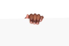 Black hand holding blank advertising card royalty free stock photo Black hand holding blank advertising card royalty free stock photo