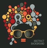 Black head woman with strange hair. royalty free illustration Black head woman with strange hair. royalty free illustration