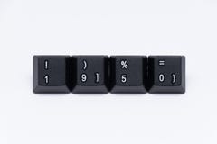 Black keys of keyboard with different years, words, names stock photos Black keys of keyboard with different years, words, names stock photos