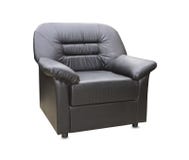 Black leather chair isolated on white background Royalty Free Stock Photography Black leather chair isolated on white background Royalty Free Stock Photography