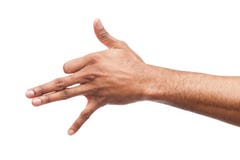 Black man hand gesturing in the form of dog head. Black man hand gesturing in the form of a dog head isolated on white background. Hand and fingers in the form Stock Image Black man hand gesturing in the form of dog head. Black man hand gesturing in the form of a dog head isolated on white background. Hand and fingers in the form Stock Image