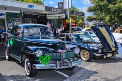 A black 1947 Mercury coupe at an outdoor car show royalty free stock photo A black 1947 Mercury coupe at an outdoor car show royalty free stock photo
