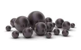 Black Pearls On A White. Hight Quality Stock Photography