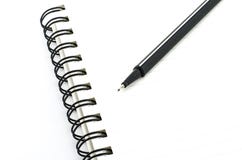 Black Pen With Notebook Isolated On White Royalty Free Stock Photo