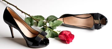 Black Pumps royalty free stock photography Black Pumps royalty free stock photography