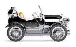 1910 black retro car side view. 1910 black retro car on a white background in steampunk style side view royalty free illustration 1910 black retro car side view. 1910 black retro car on a white background in steampunk style side view royalty free illustration