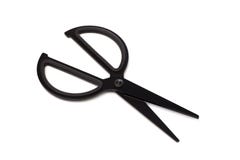 Black scissors isolated on white stock images Black scissors isolated on white stock images