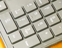 Black slim keyboard computer. A peripheral input device. stock photography Black slim keyboard computer. A peripheral input device. stock photography