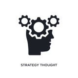 black strategy thought isolated vector icon. simple element illustration from startup stategy and concept vector icons. strategy stock illustration black strategy thought isolated vector icon. simple element illustration from startup stategy and concept vector icons. strategy stock illustration