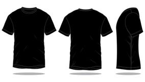 Download Black T-shirt Front And Back View. Stock Illustration ...