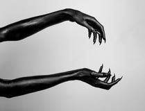 Black thin hands of death stock illustration Black thin hands of death stock illustration