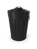 Black trash can Vector Illustration Black trash can Vector Illustration