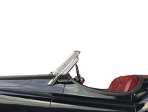 Black vintage car - driver seat close up Stock Images Black vintage car - driver seat close up Stock Images