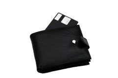 Black Wallet With Credit Card Royalty Free Stock Image