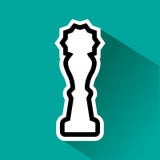 Black and white cup with shadow on turquoise background. Vector royalty free illustration Black and white cup with shadow on turquoise background. Vector royalty free illustration