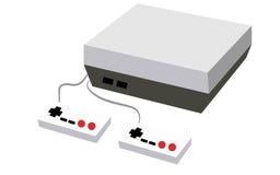 Black and white with a gray old retro hipster rectangular three-dimensional vintage antique game console with two joys and buttons Royalty Free Stock Image Black and white with a gray old retro hipster rectangular three-dimensional vintage antique game console with two joys and buttons Royalty Free Stock Image