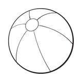 Black and white inflated beach ball, sketch style vector illustration Royalty Free Stock Photography Black and white inflated beach ball, sketch style vector illustration Royalty Free Stock Photography