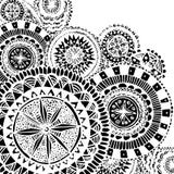 Black and white ornate hand drawn doodles with vector illustration Black and white ornate hand drawn doodles with vector illustration