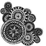 Black and white ornate hand drawn doodles with stock illustration Black and white ornate hand drawn doodles with stock illustration