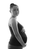 Black and white portrait of pregnant woman royalty free stock image Black and white portrait of pregnant woman royalty free stock image