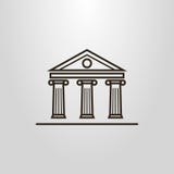 Simple line art vector columns antique building pictogram stock illustration Simple line art vector columns antique building pictogram stock illustration