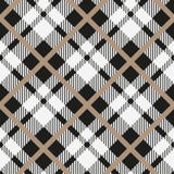 Black and white tartan diagonal seamless vector pattern Checkered plaid texture Geometrical simple square background for fabric, t vector illustration Black and white tartan diagonal seamless vector pattern Checkered plaid texture Geometrical simple square background for fabric, t vector illustration