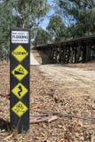 Black, white and yellow Road Subject To Flooding warning sign on royalty free stock photos Black, white and yellow Road Subject To Flooding warning sign on royalty free stock photos