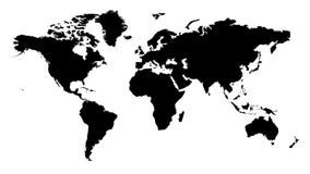 Black World Map