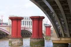 Blackfriars Railway Bridge On The River Thames, London, United Kingdom Royalty Free Stock Image Blackfriars Railway Bridge On The River Thames, London, United Kingdom Royalty Free Stock Image