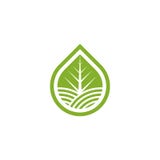 Bladlandskap inom vattenformlogo vektor illustrationer Bladlandskap inom vattenformlogo vektor illustrationer