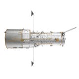 Blanc Backgrouns de Hubble Space Telescope Isolated On 3d illustration, vue de face illustration stock Blanc Backgrouns de Hubble Space Telescope Isolated On 3d illustration, vue de face illustration stock